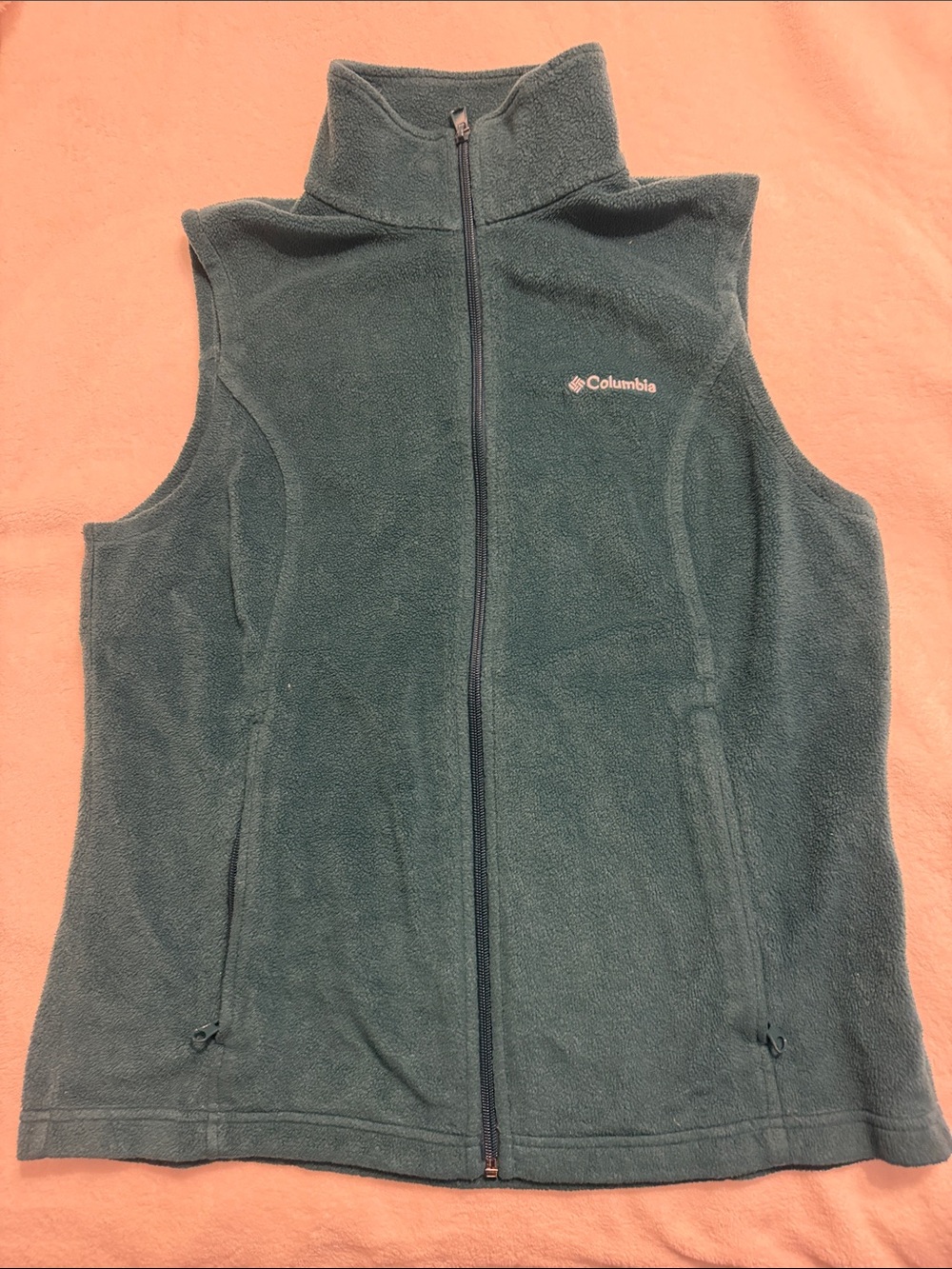 Columbia Teal Green Full-Zip  Women Fleece Vest